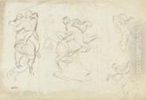 Centaure Enlevant Une Femme by Antoine-louis Barye