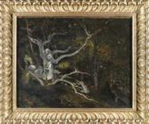 Foret De Fontainebleau, La Reine Blanche by Antoine-louis Barye