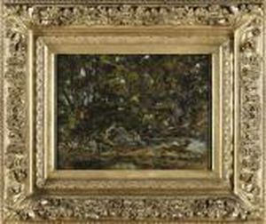 Biche Courant Dans La Foret by Antoine-louis Barye