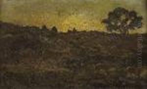 Deer In A Landscape by Antoine-louis Barye