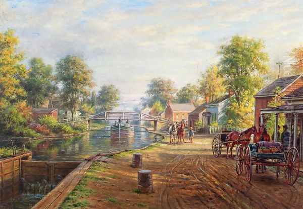 Scene along Delaware and Hudson Canal - view 1