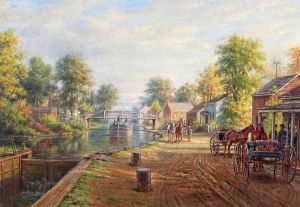Scene along Delaware and Hudson Canal