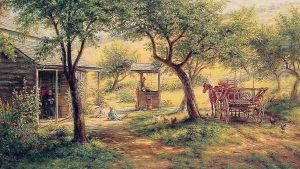 Stopping to Water His Horses by Edward Lamson Henry