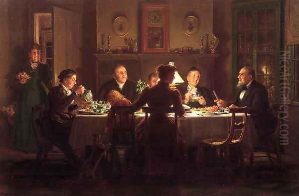 Village Squire Entertaining the New Minister - view 1
