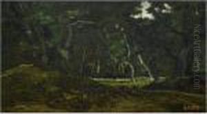 Sous-bois A Fontainebleau by Antoine-louis Barye