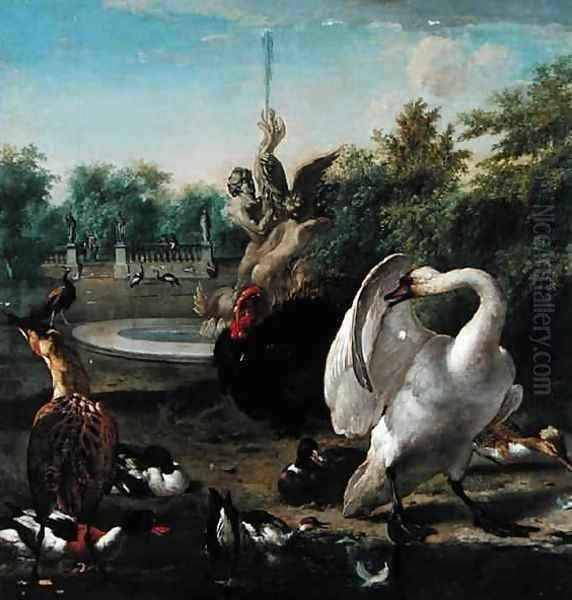 A Park with Swan and Other Birds - view 1