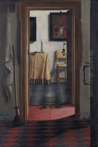 View of a Corridor c. 1670 by Samuel Van Hoogstraten