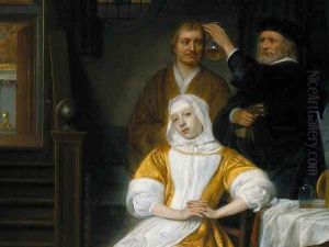 The Anaemic Lady [detail #1] by Samuel Van Hoogstraten