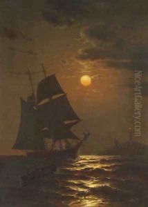 Moonlight Sailing by Mauritz F. H. de Haas