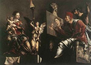 St Luke Painting the Virgin and Child 1532 by Maerten van Heemskerck