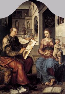 St Luke Painting the Virgin 1550-53 by Maerten van Heemskerck