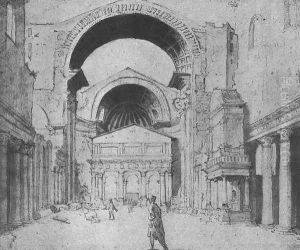 St Peter's Basilica seen from east c. 1535 by Maerten van Heemskerck