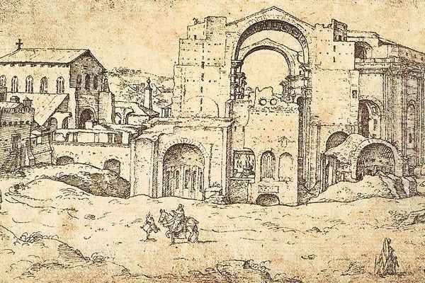 Construction of the new St Peter's in Rome c. 1536 - view 1