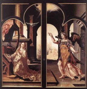 Annunciation 1546 by Maerten van Heemskerck
