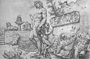 Garden of the Casa Galli 1532-35 by Maerten van Heemskerck