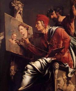 St Luke Painting the Virgin and Child (detail)
