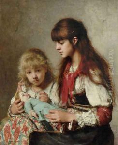 Sisters by Alexei Alexeivich Harlamoff
