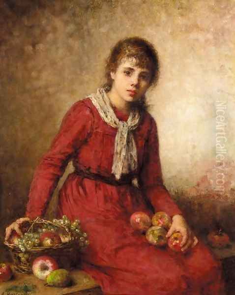 Girl with Fruit - view 1