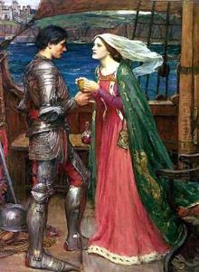 Tristan And Isolde Sharing The Potion by Alexei Alexeivich Harlamoff