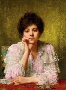 Young Beauty by Alexei Alexeivich Harlamoff