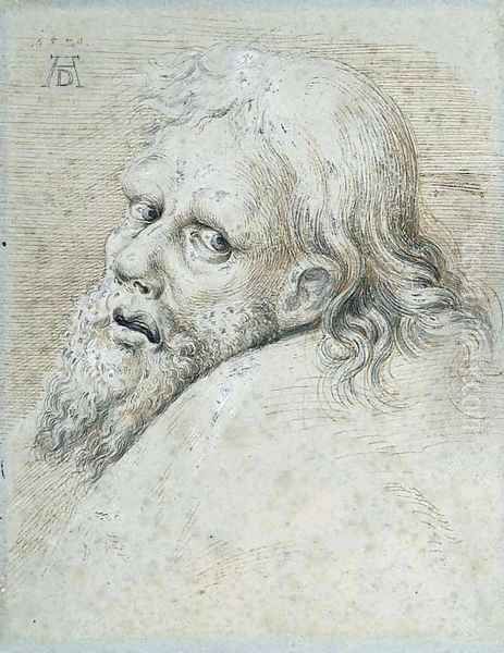 The Head of a bearded Man, turned to the left looking back - view 1