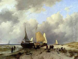 Unloading The Catch by Remigius Adriannus van Haanen