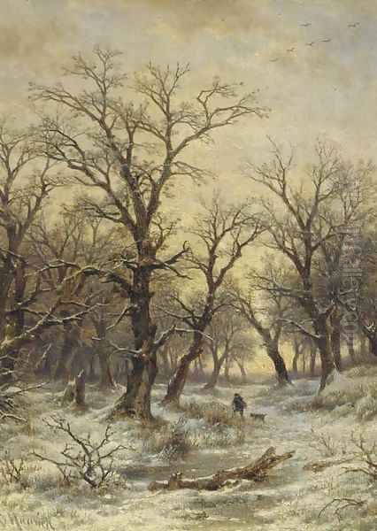Huntsman in a winter landscape - view 1