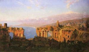 Ruins of the Roman Theatre at Taormina, Sicily by William Stanley Haseltine