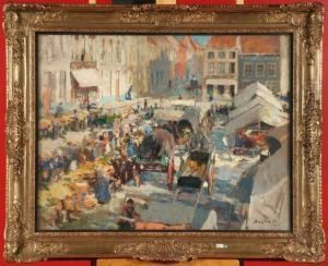 Le Marche De Nieuport Anime by Alfred Bastien