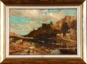 L'oued De Bou Saada by Alfred Bastien