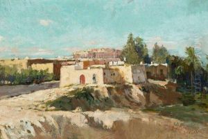 Vue De Bou-saada by Alfred Bastien