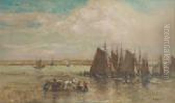 Pecheurs Dans Le Chenal De Nieuport - view 1