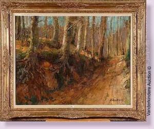 Chemin Forestier En Automne by Alfred Bastien