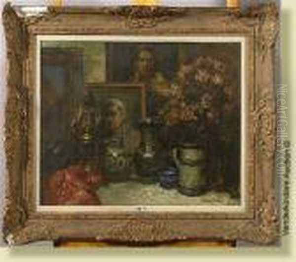 Nature Morte Aux Fleurs Et Aux Pichets - view 1