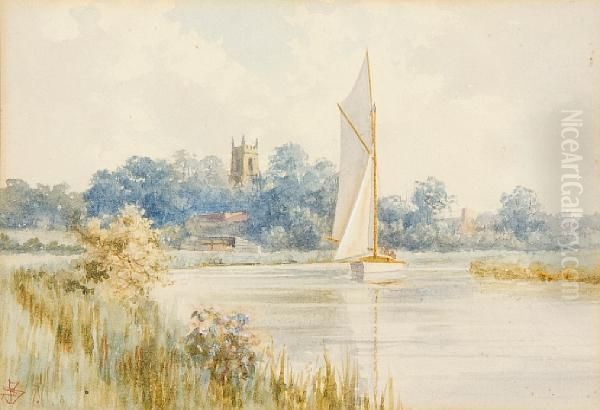 Sailing Boat On The Broads - view 1
