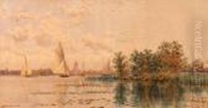 Extensive
Broads View With Wherries And Yachts by Stephen John Batchelder