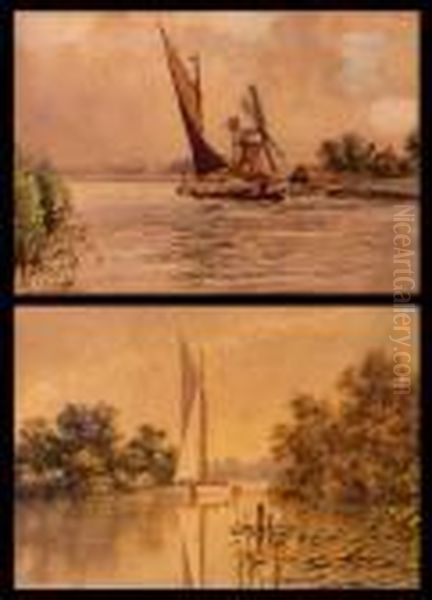 Oby Near Acle; And Salhouse Broad - view 1