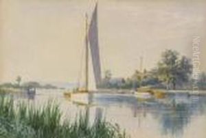 Yachts At Hornsey Ferry by Stephen John Batchelder
