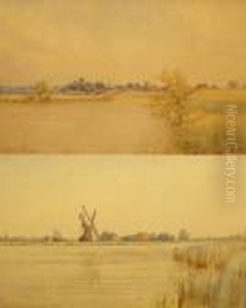 Inscribed Belaugh And Mill Near Potter Heigham Bridge August - view 1