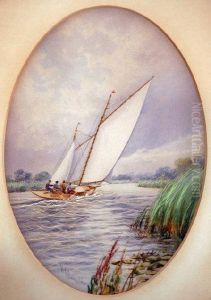 Sailing Boat On The Norfolk Broads. by Stephen John Batchelder
