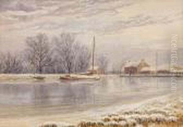 Wintry Landscape, Coldham Hall - view 1