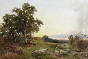 A Shepherd And His Flock, Near Ledbury A Shepherd And His Flock, Near Ledbury