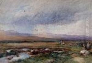 Faggot Gatherers In An Extensive Landscape by David Bates