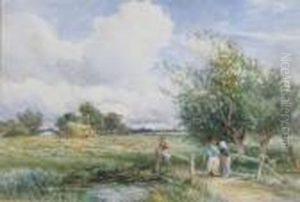 A Harvest Scene by David Bates