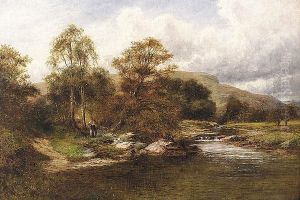 Landscape With Woman And Child by David Bates