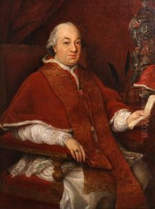 A Portrait Of Pope Pius Vi by Pompeo Gerolamo Batoni