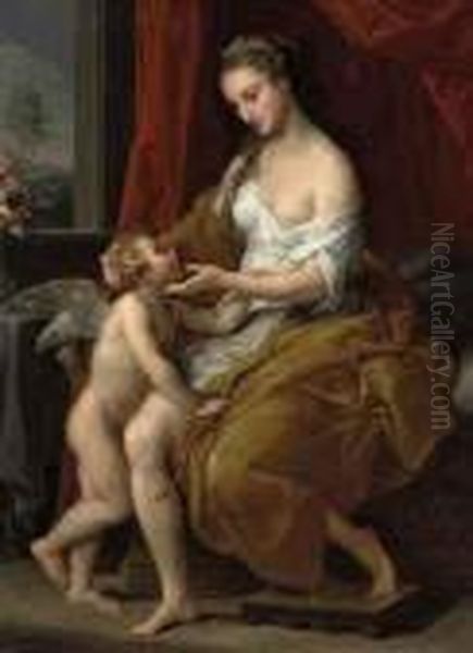Venus Caressing Cupid - view 1
