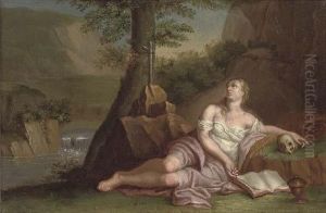 The Penitent Magdalen; And Saint Peter by Pompeo Gerolamo Batoni