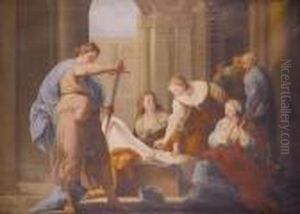 Achilles And The Daughters Of Lycomedes by Pompeo Gerolamo Batoni