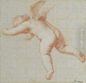 A Flying Putto, Looking Down by Pompeo Gerolamo Batoni